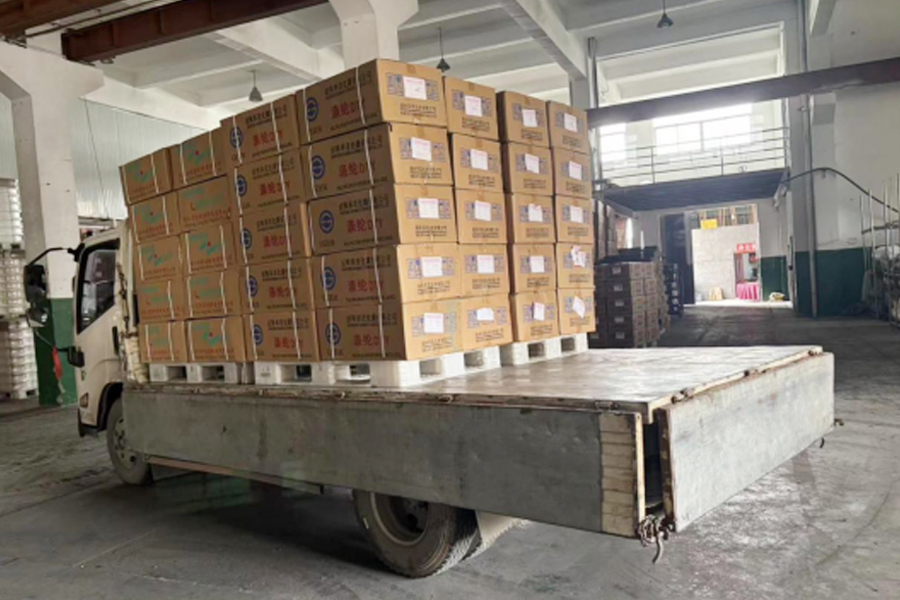 Almacén de productos terminados de producción DTY