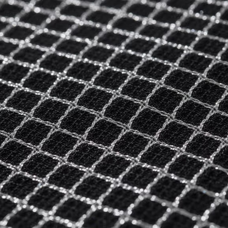 Tejido Birdseye de seda con hilo de poliéster transpirable